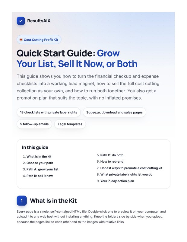 Quick Start Guide cover page