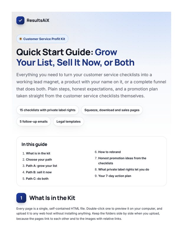 Quick Start Guide cover page