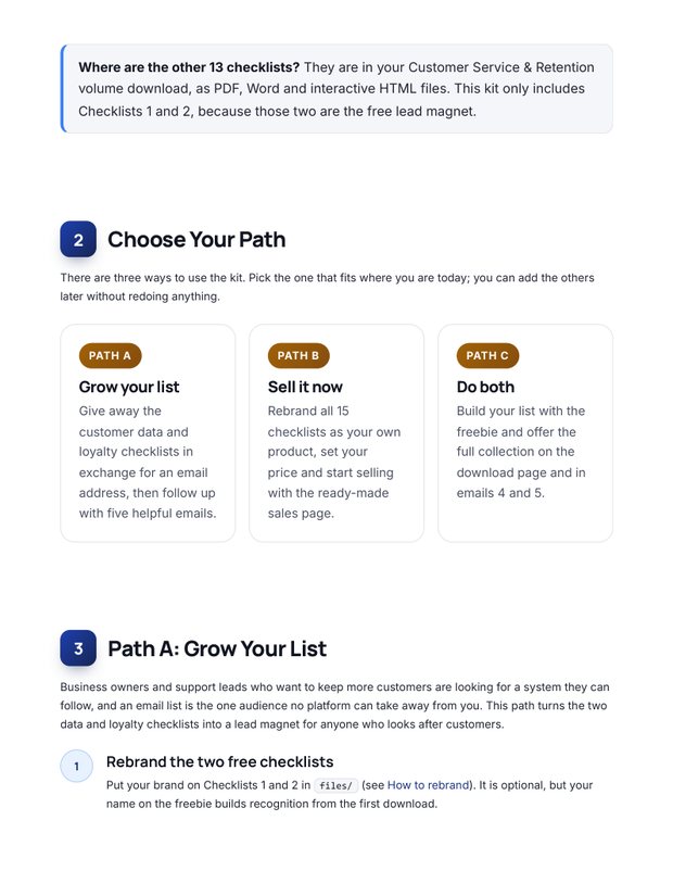 Quick Start Guide inside page