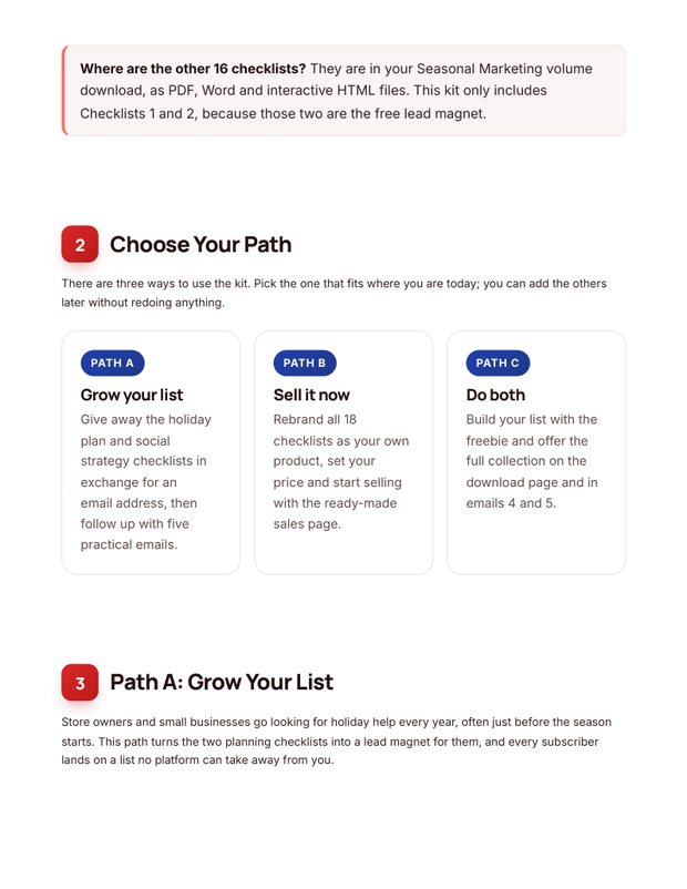Quick Start Guide inside page
