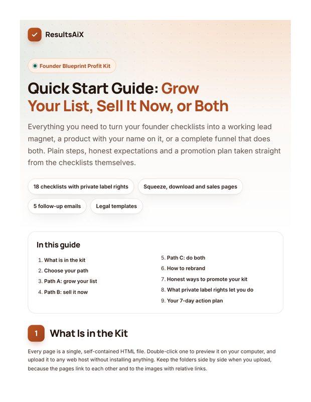 Quick Start Guide cover page