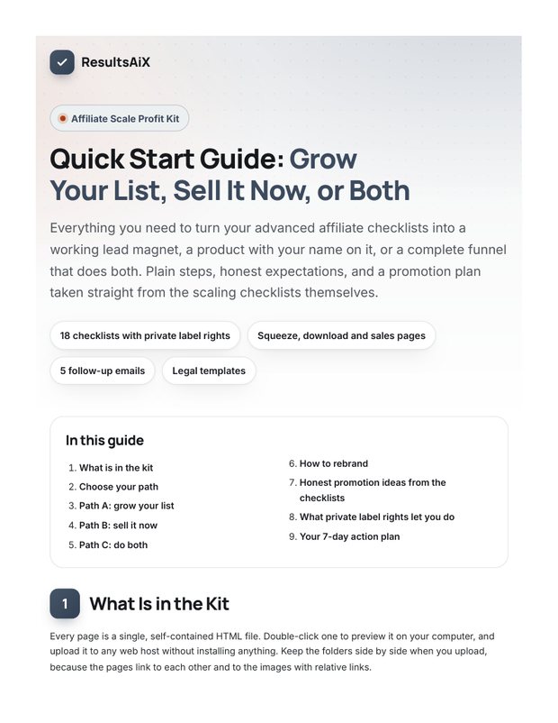 Quick Start Guide cover page