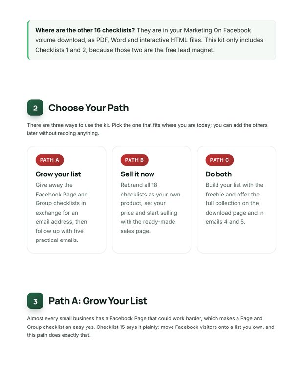 Quick Start Guide inside page