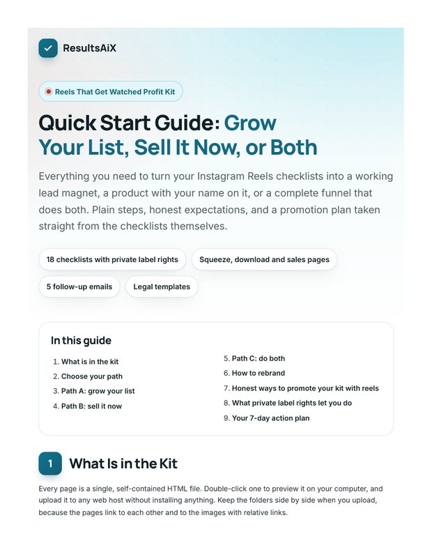 Quick Start Guide cover page