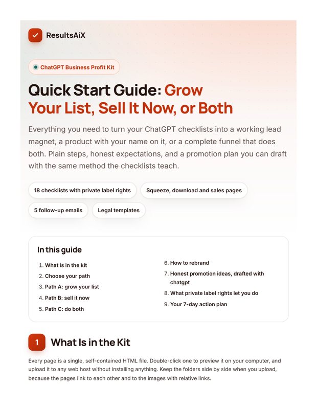 Quick Start Guide cover page