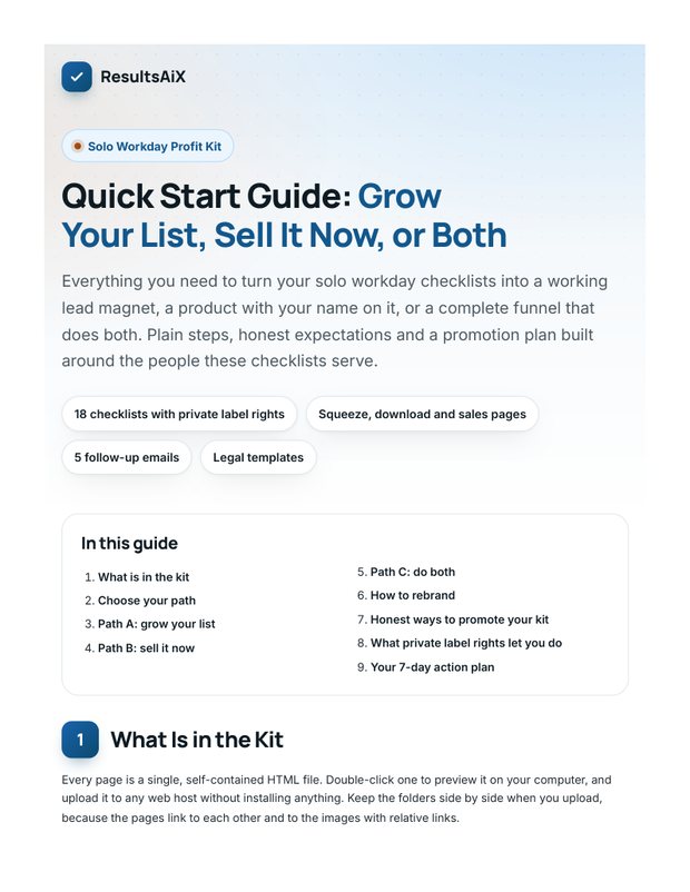 Quick Start Guide cover page