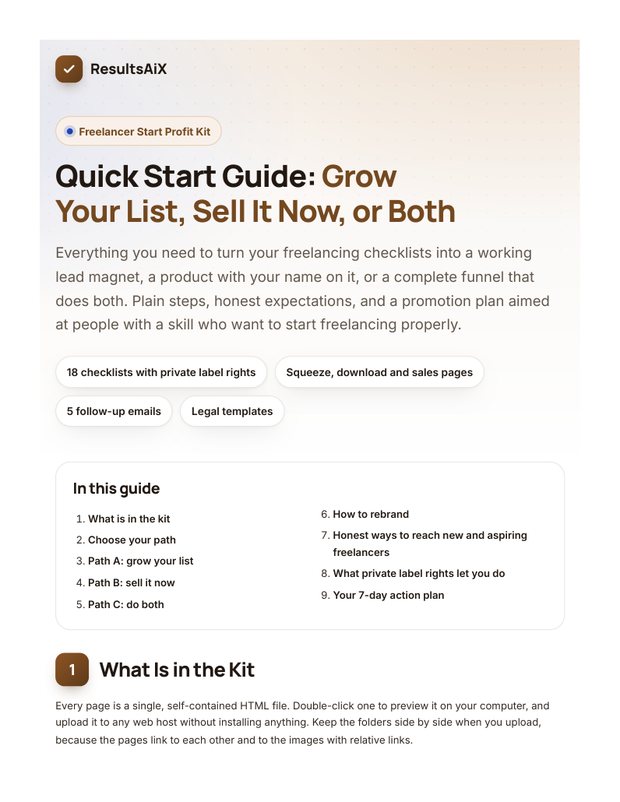 Quick Start Guide cover page