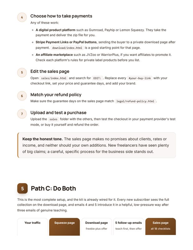 Quick Start Guide action plan page