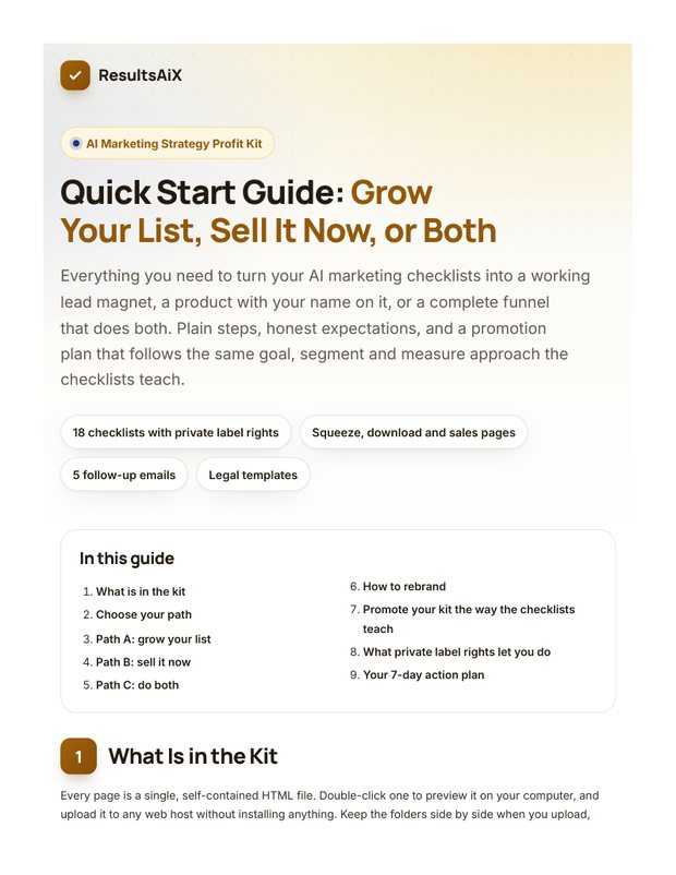 Quick Start Guide cover page