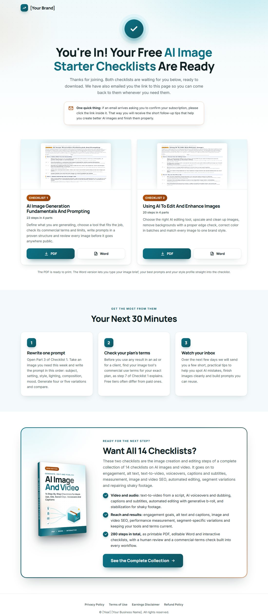 The download page on desktop