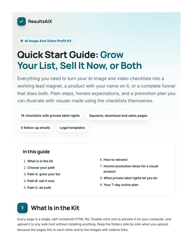 Quick Start Guide cover page