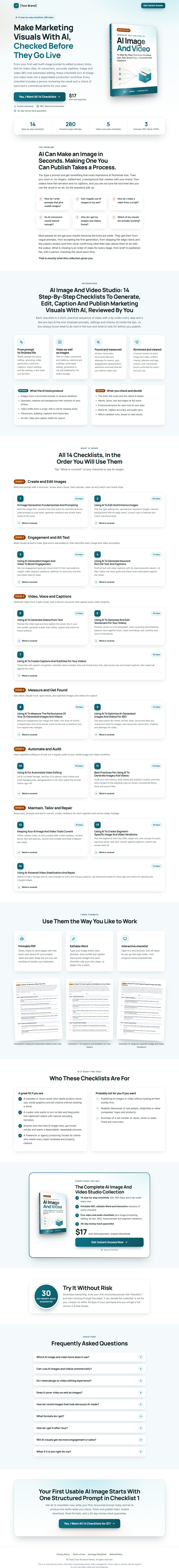The AI Image And Video Profit Kit mini sales page, ready for your name