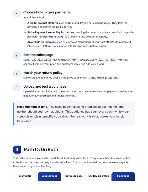 Quick Start Guide action plan page