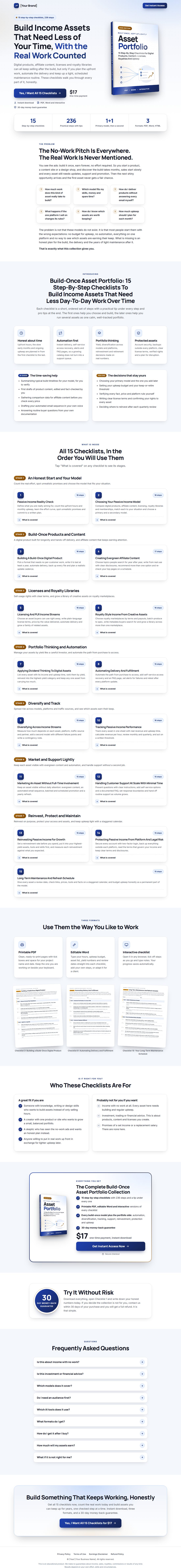The Asset Portfolio Profit Kit mini sales page, ready for your name