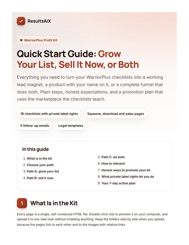Quick Start Guide cover page