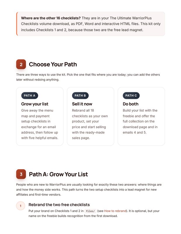 Quick Start Guide inside page
