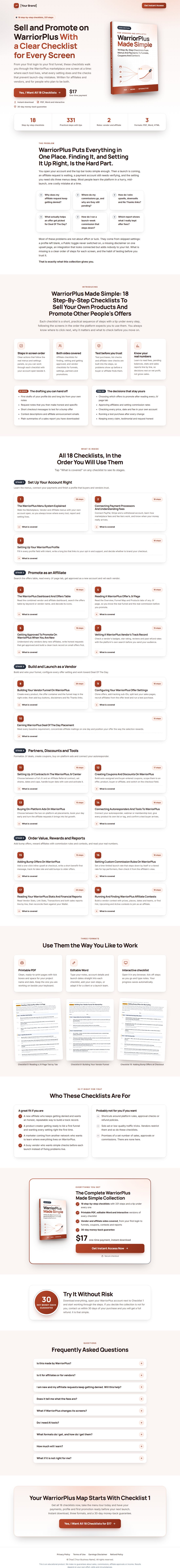 The WarriorPlus Profit Kit mini sales page, ready for your name
