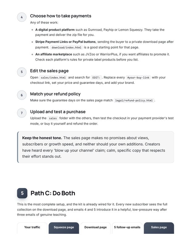 Quick Start Guide action plan page