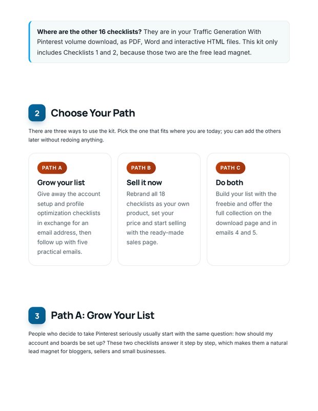 Quick Start Guide inside page