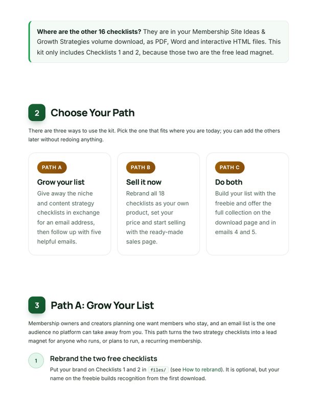 Quick Start Guide inside page