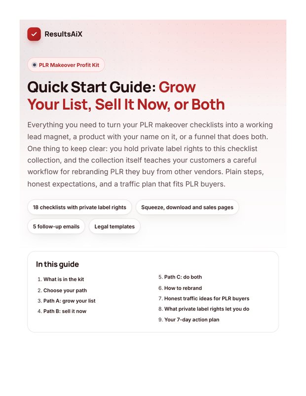 Quick Start Guide cover page