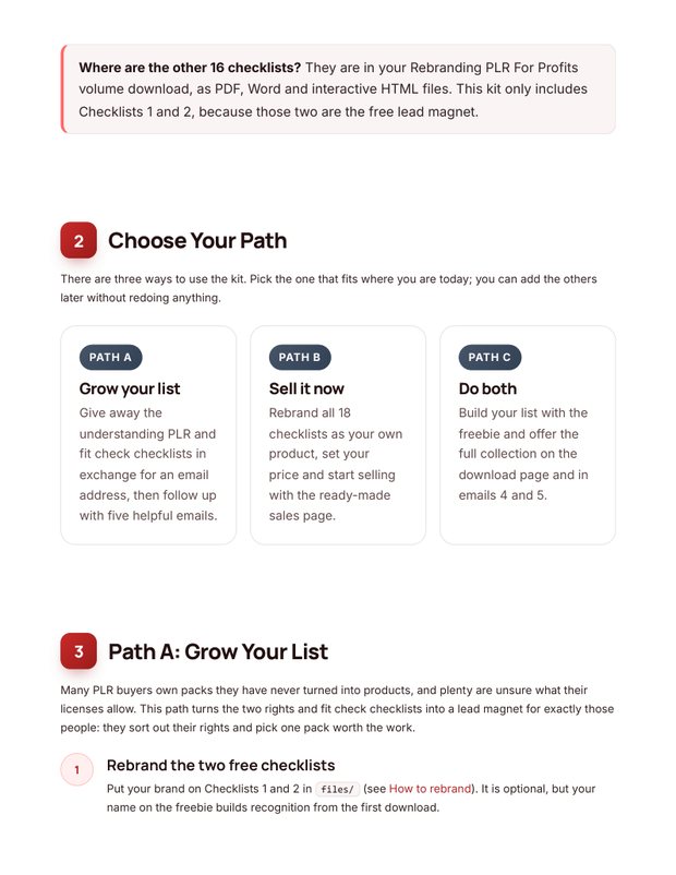 Quick Start Guide inside page