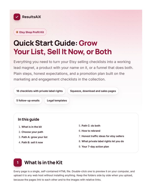 Quick Start Guide cover page