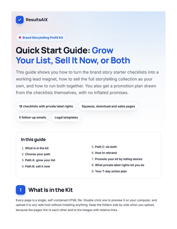 Quick Start Guide cover page