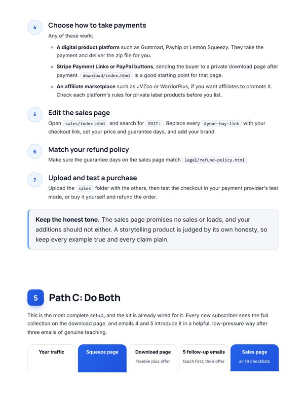 Quick Start Guide action plan page