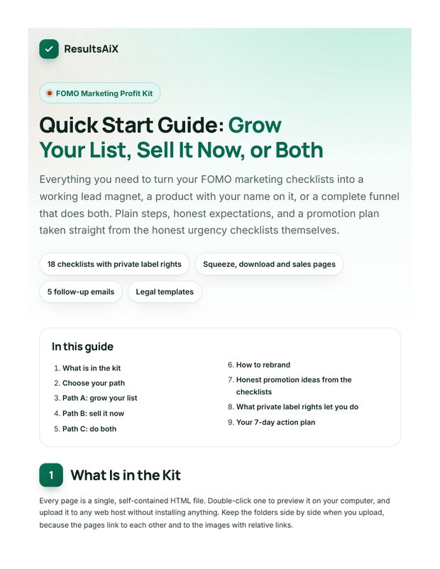 Quick Start Guide cover page