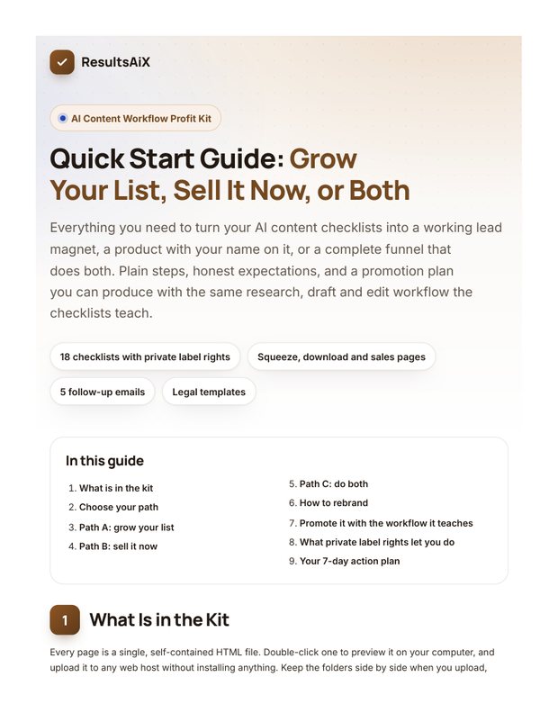 Quick Start Guide cover page