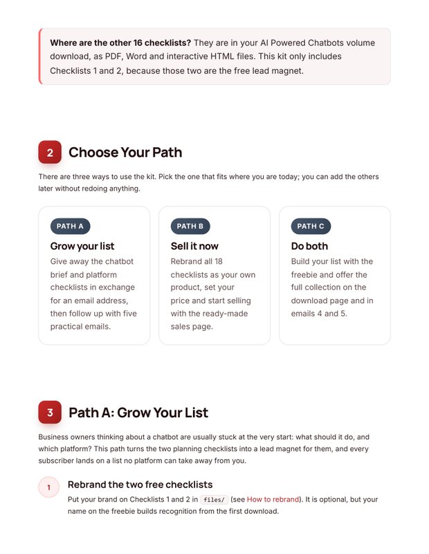 Quick Start Guide inside page