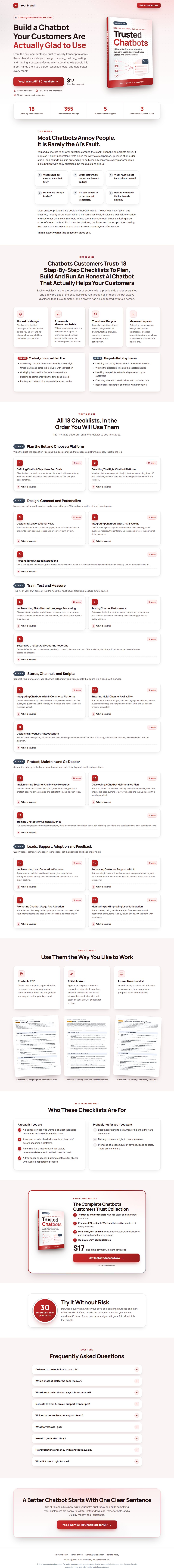 The AI Chatbots Profit Kit mini sales page, ready for your name