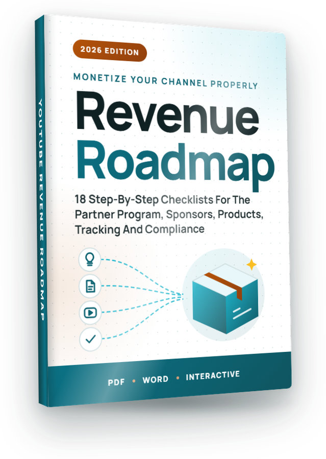 The YouTube Revenue Roadmap eCover included in the kit