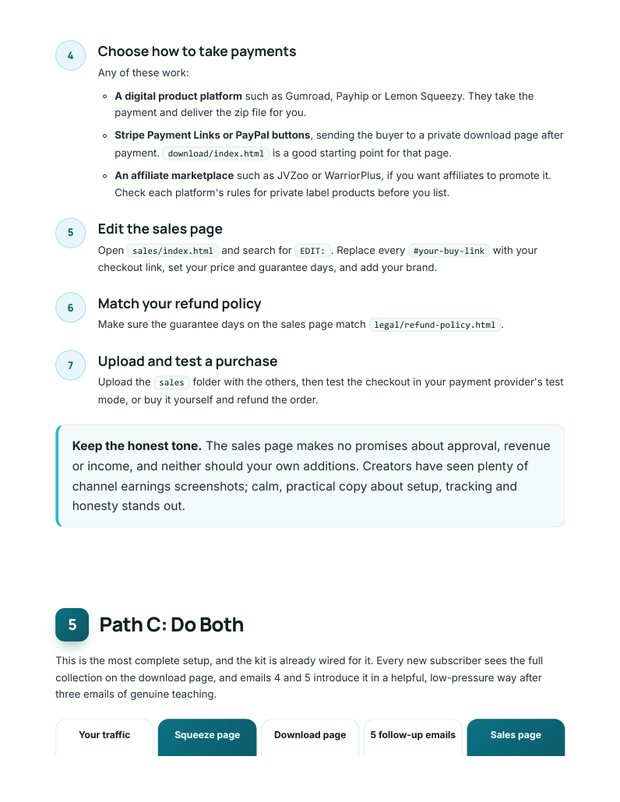 Quick Start Guide action plan page