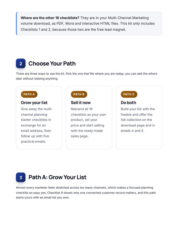 Quick Start Guide inside page