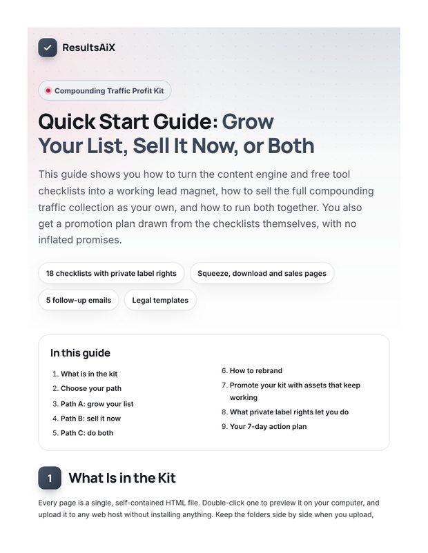 Quick Start Guide cover page