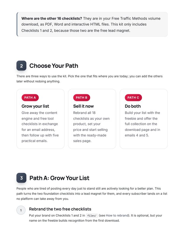 Quick Start Guide inside page
