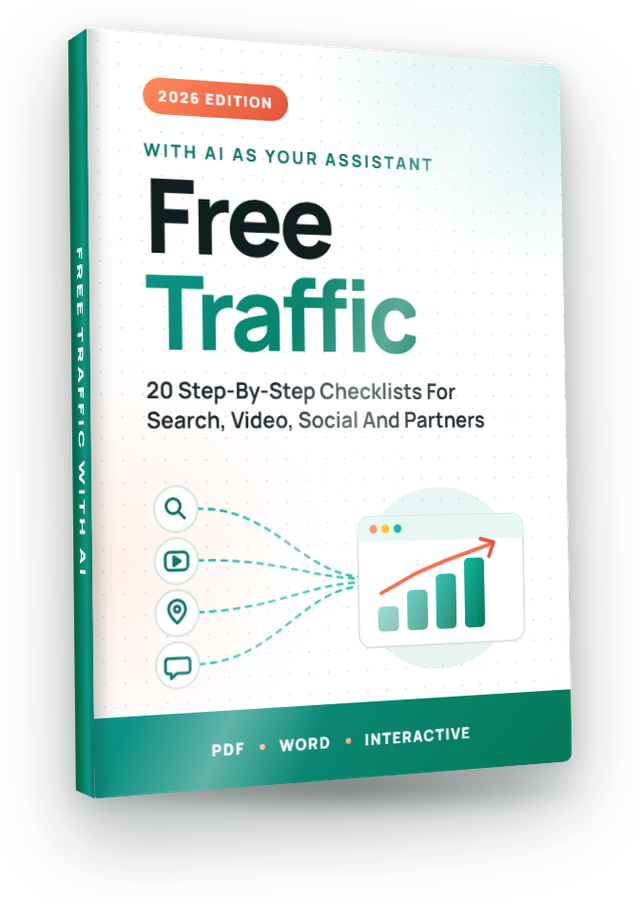 The Using AI For Free Traffic Generation eCover included in the kit