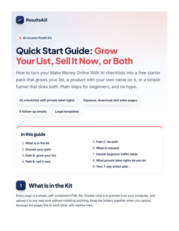 Quick Start Guide cover page