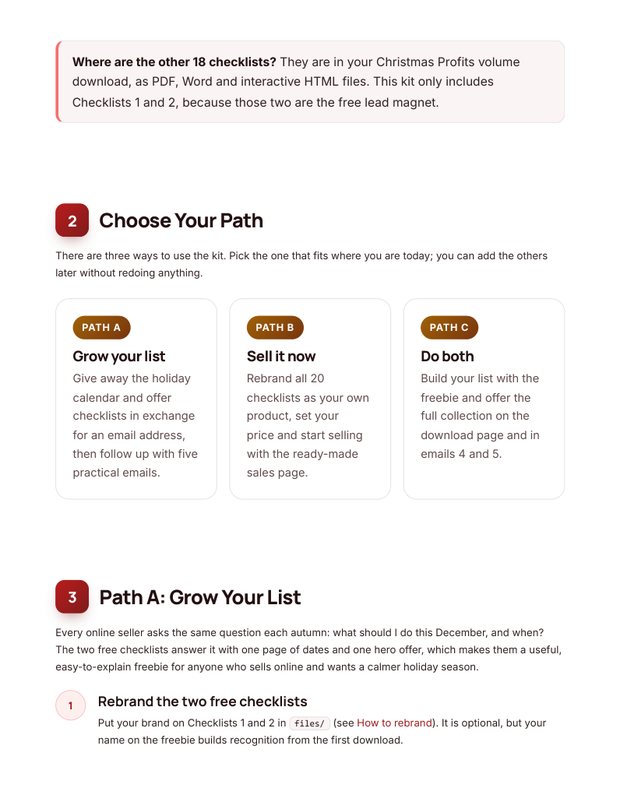 Quick Start Guide inside page