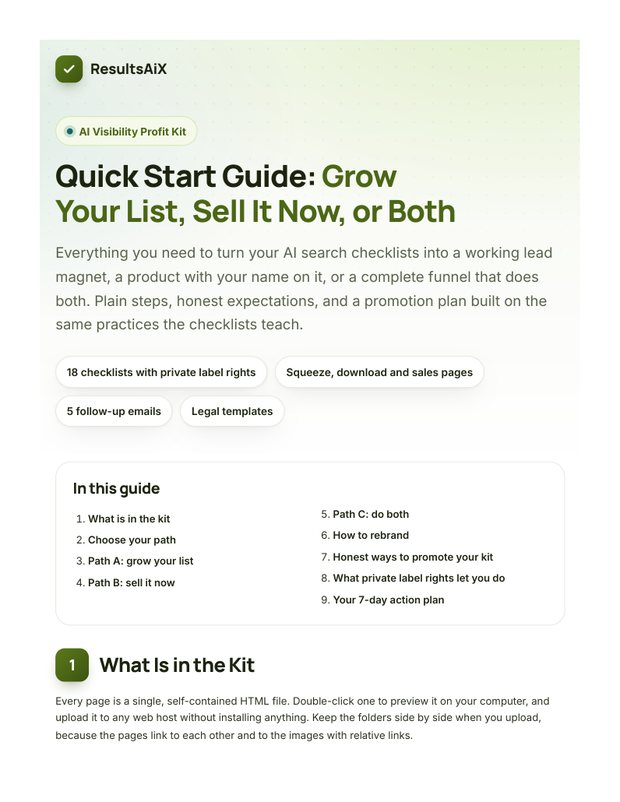 Quick Start Guide cover page