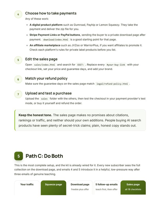 Quick Start Guide action plan page