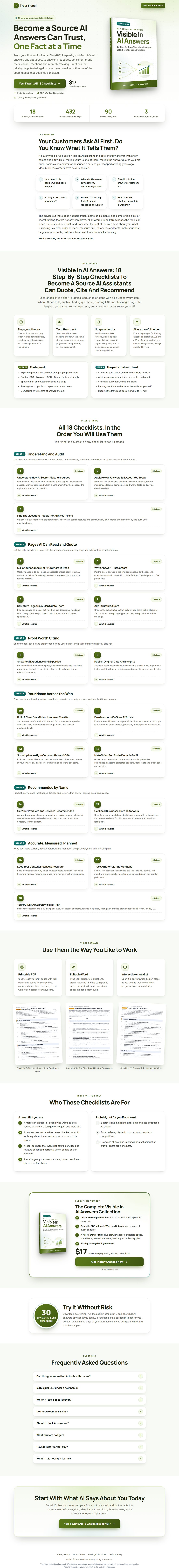 The AI Visibility Profit Kit mini sales page, ready for your name