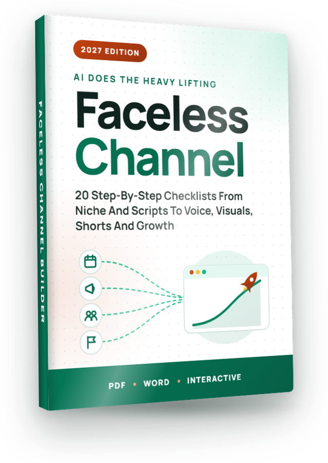 The Faceless Video Channels With AI eCover included in the kit