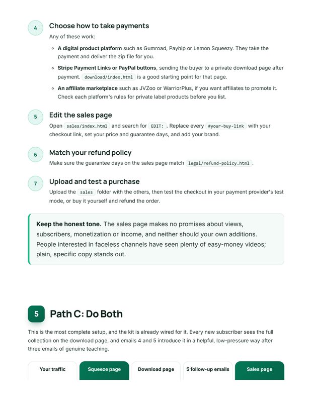 Quick Start Guide action plan page