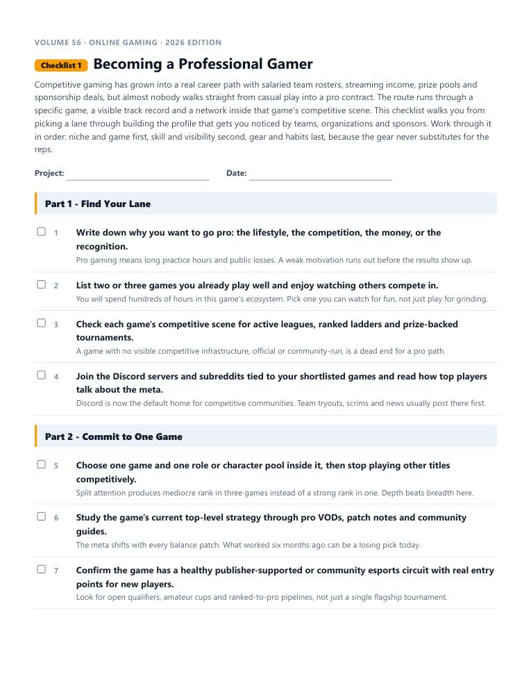 A real checklist page, ready to rebrand